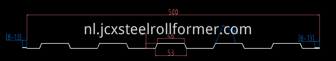 500 roof panel profile